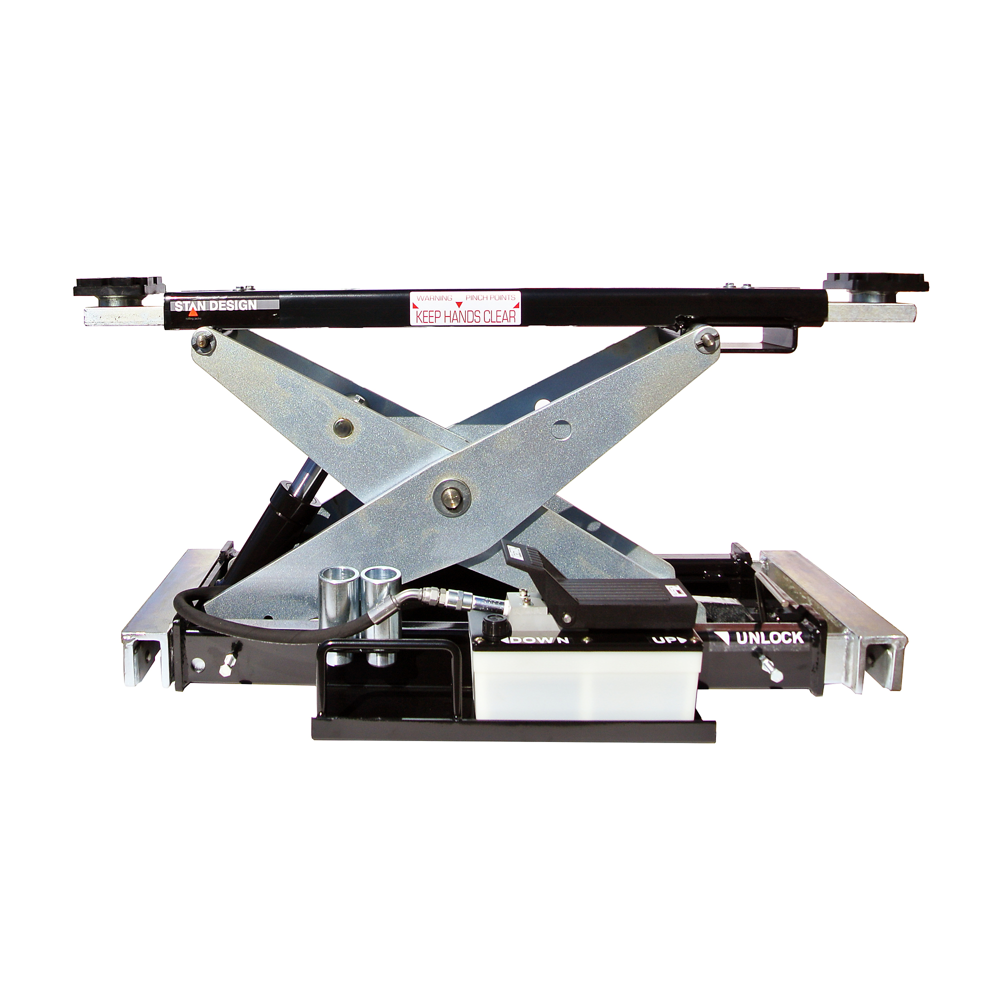 Stan Design Rolling Bridge Jack for Vehicle Lifts - 6000-Lb. Capacity, Grease Fittings, Zinc Plated Components, Model# J6000H